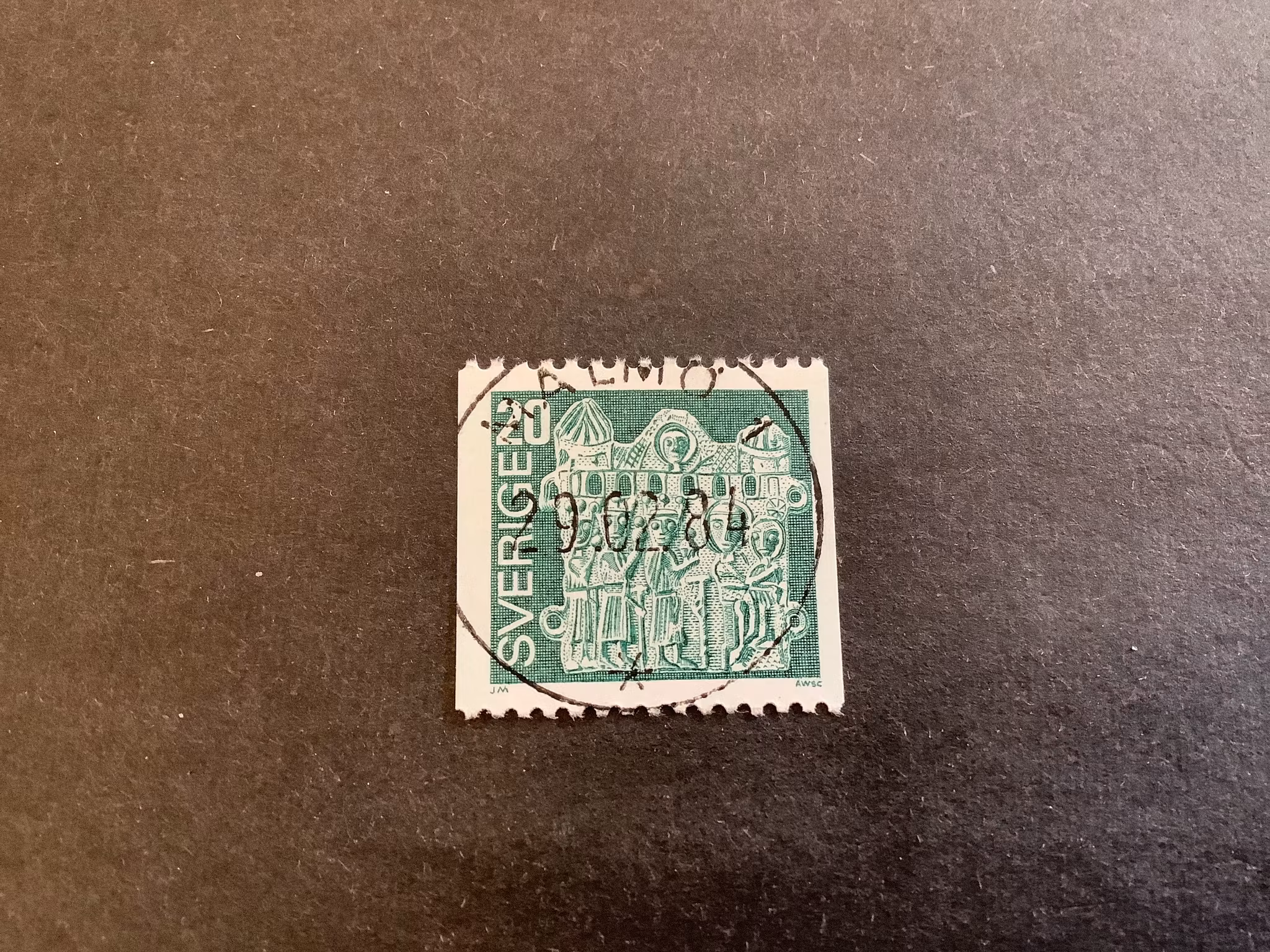 Pilgrimsmärke facit nr 972  lyxstämplat MALMÖ 1