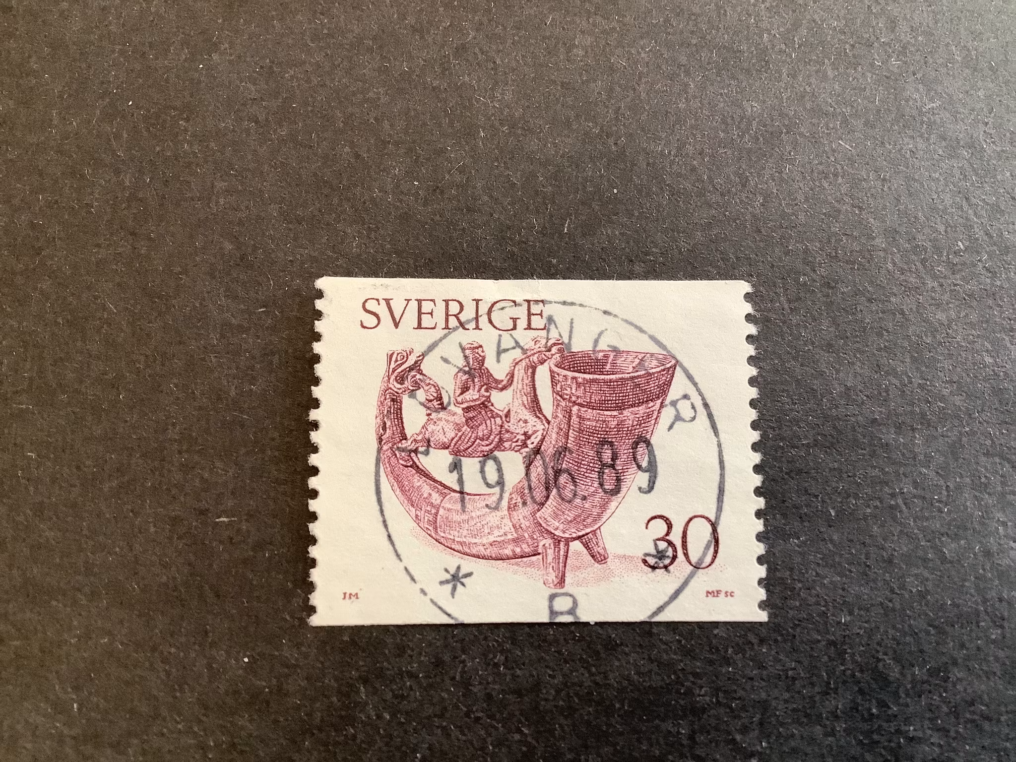 Dryckeshorn facit nr 973 lyxstämplat LÖVÅNGER