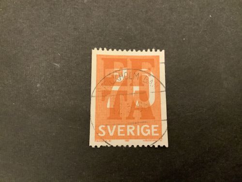 Efta 1967 facit nr 597 A praktstämplat STOCKHOLM BAN