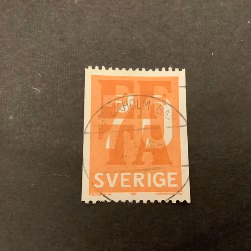 Efta 1967 facit nr 597 A praktstämplat STOCKHOLM BAN