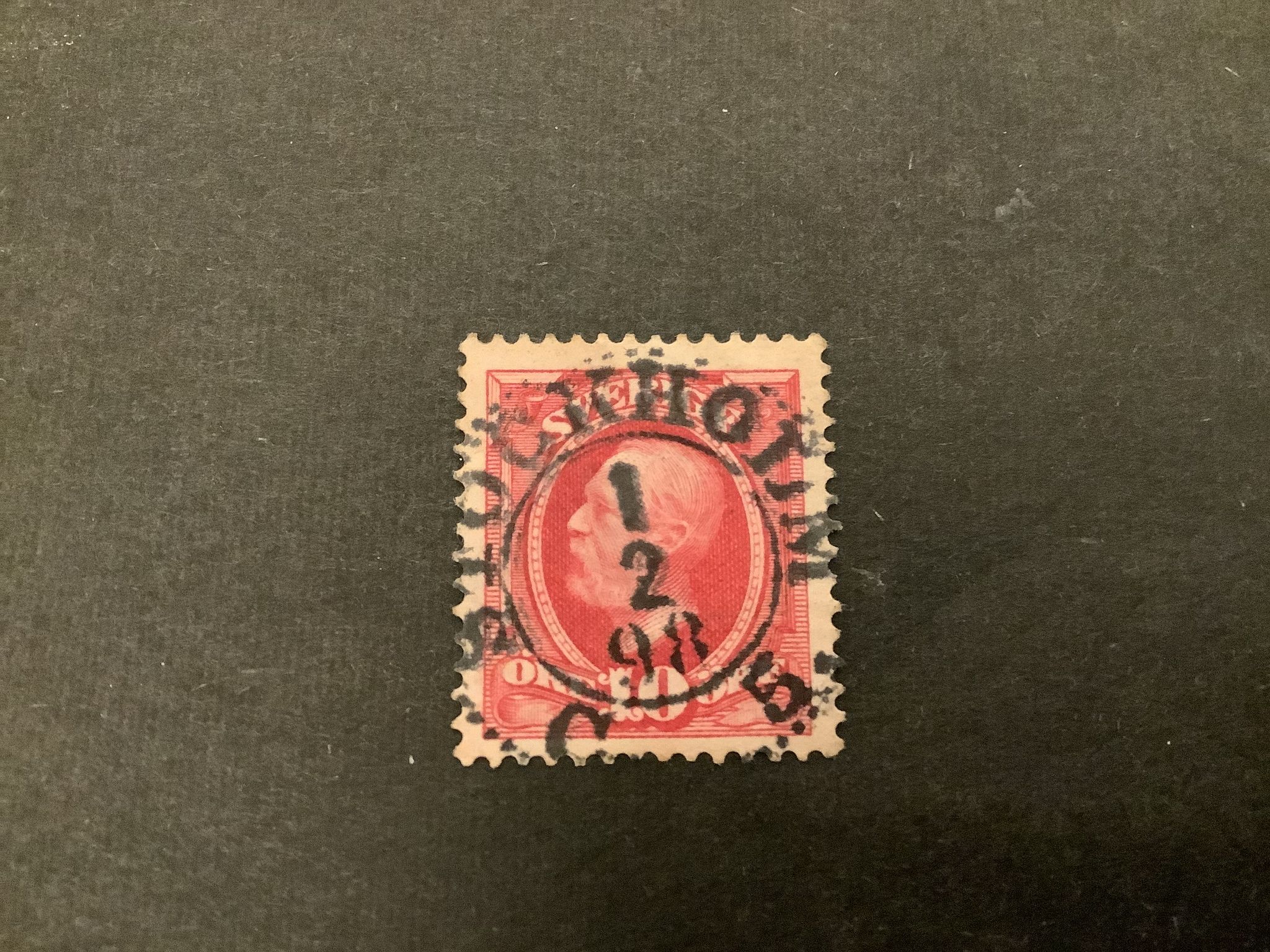 Oscar II facit nr 54 praktstämplat STOCKHOLM C5