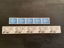 Sjömanskyrkan och Torgny Segerstedt facit nr 967 och 968 postfriska 5-strip