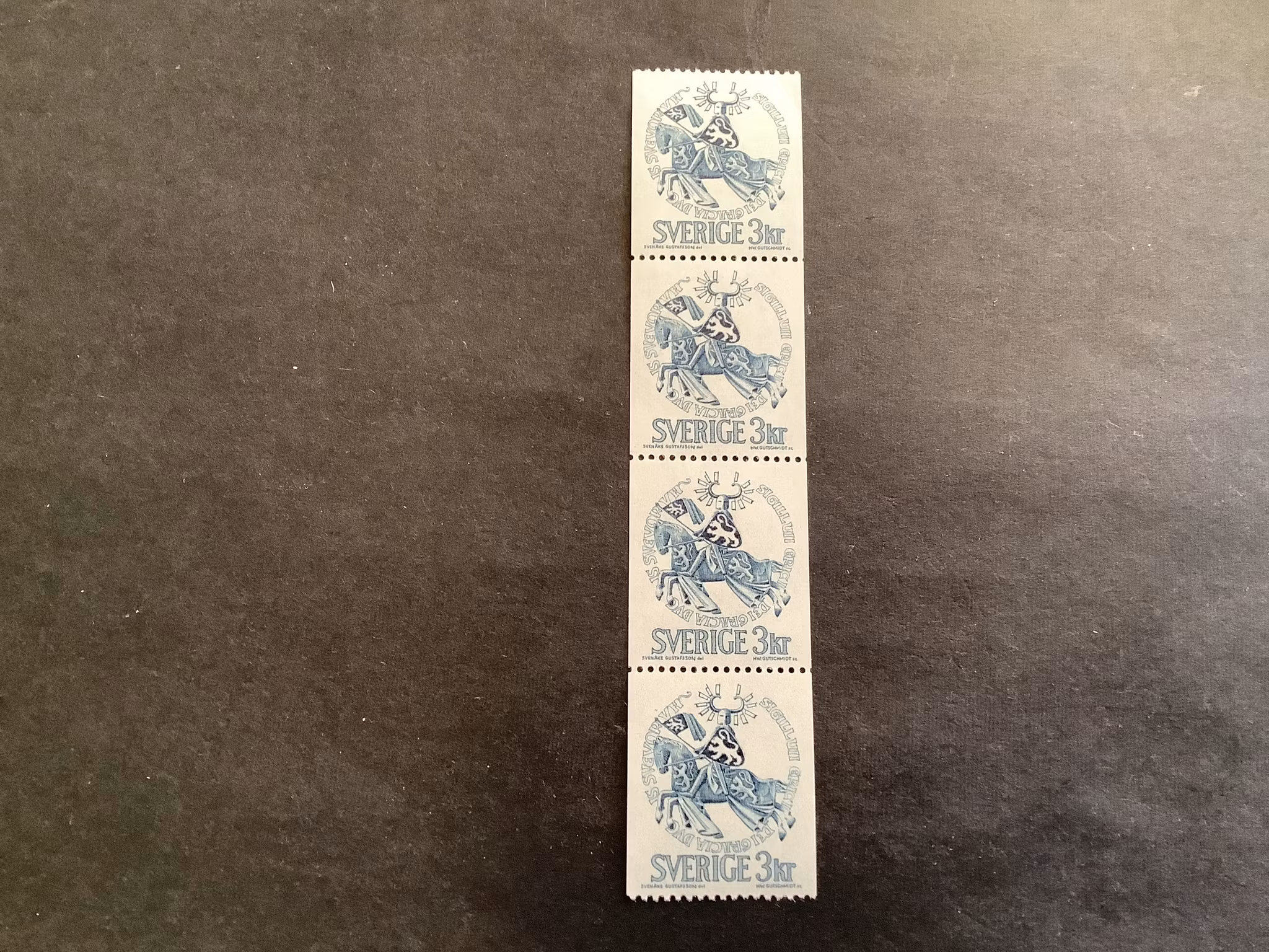 Erik Magnusson sigill facit nr 692 V1 postfriskt 4-strip