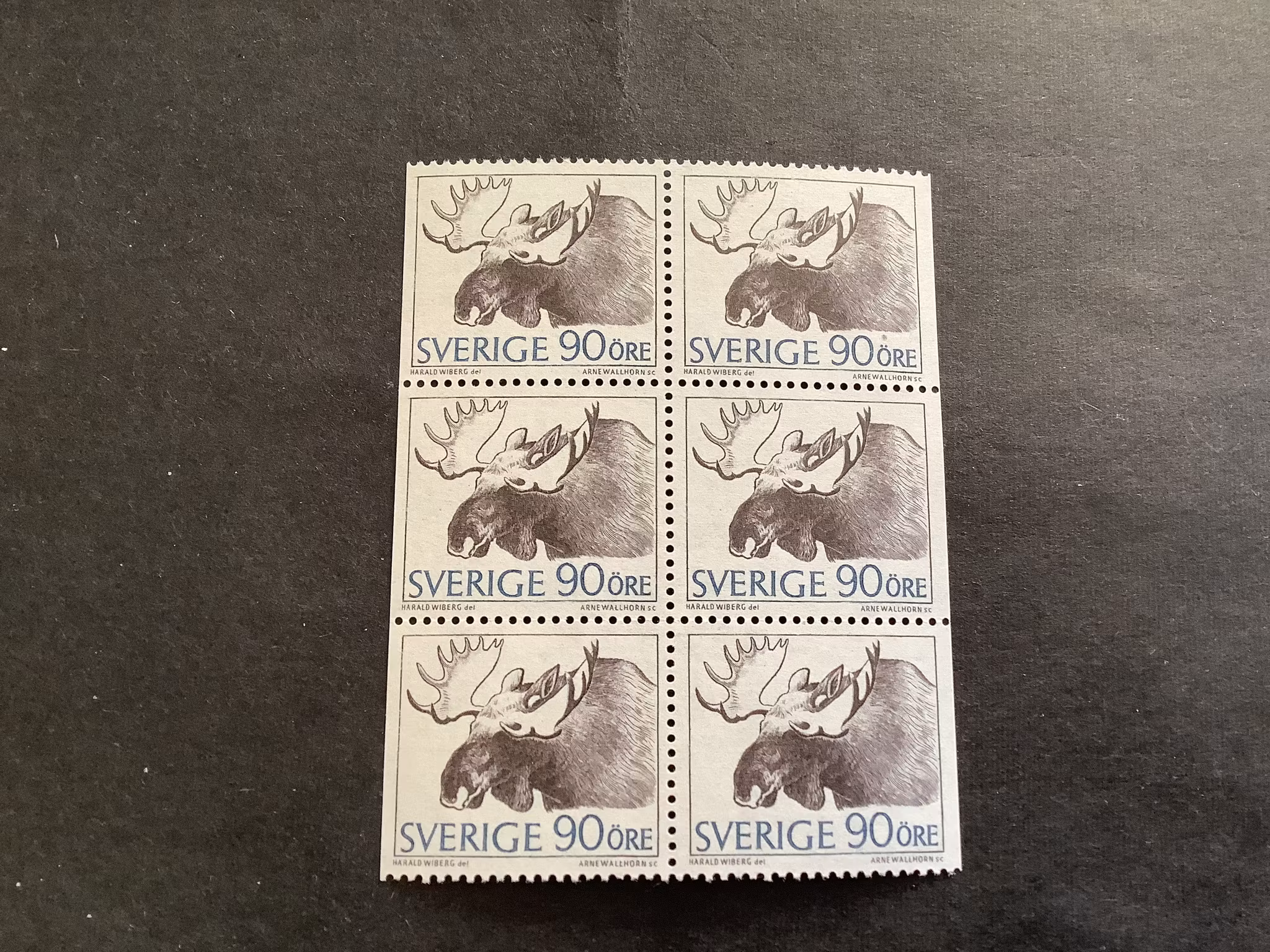 Bruksfrimärken facit nr 615 BB i postfriskt 6-block