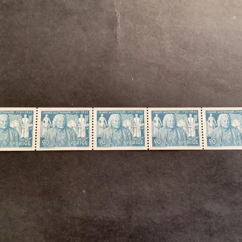 Jonas Alströmer facit nr 525 postfriskt 5-strip