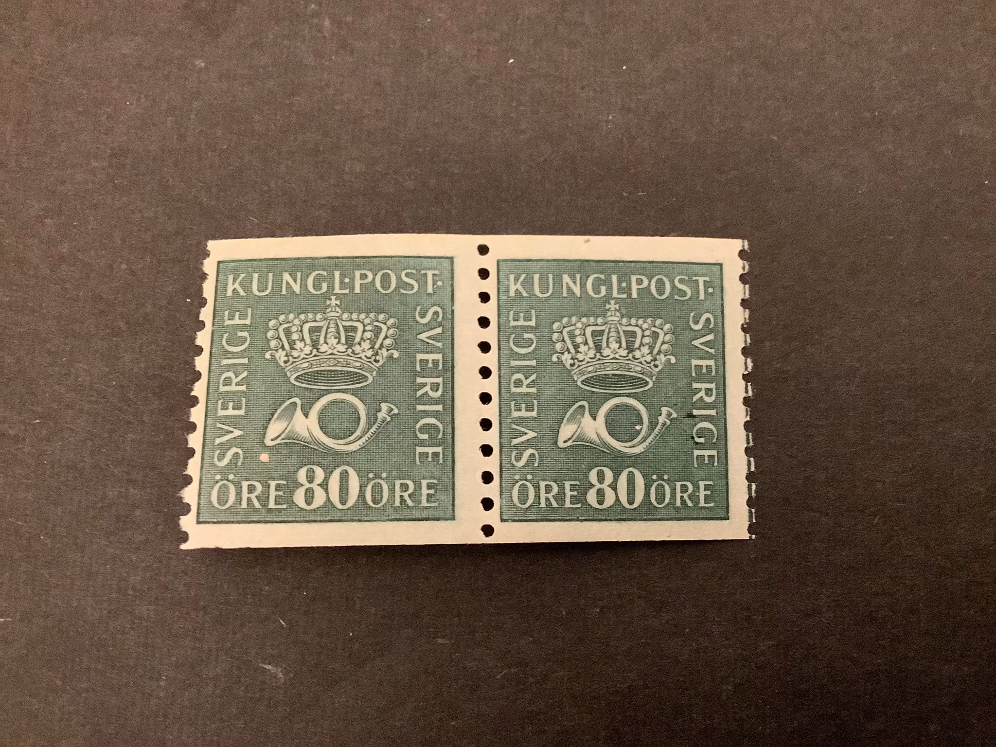 Postemblem facit nr 165 postfriska märken med plåtskarvstecken