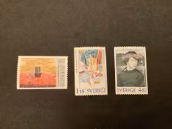 Tre svenska konstnärer facit nr 1051-1053 postfrisk serie