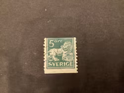 Stående lejon Typ I facit nr 140 A stämplat märke