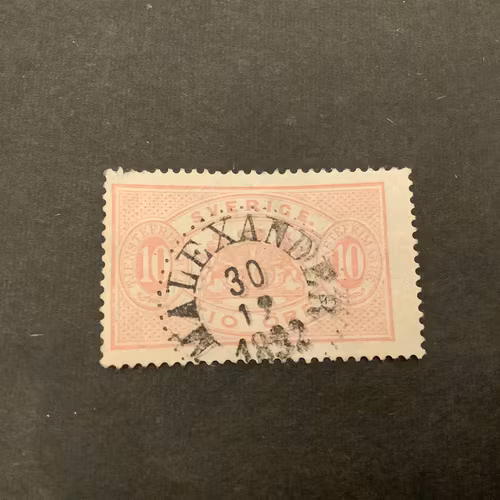 Tjänstefrimärke facit nr TJ 16 A praktstämplat MALEXANDER