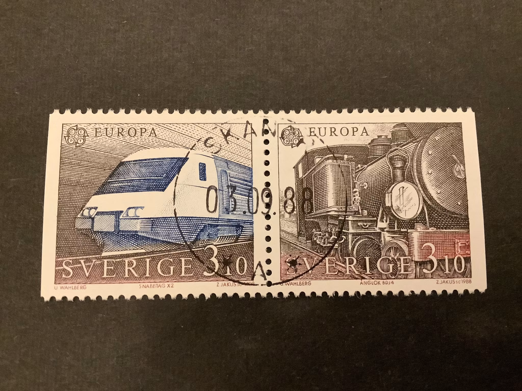 Europa XVII facit nr 1520 SX lyxstämplat par SKANÖR