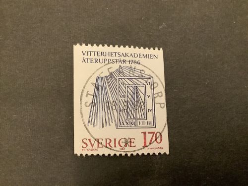 Akademijubileer facit nr 1400 lyxstämplat STAFFANSTORP