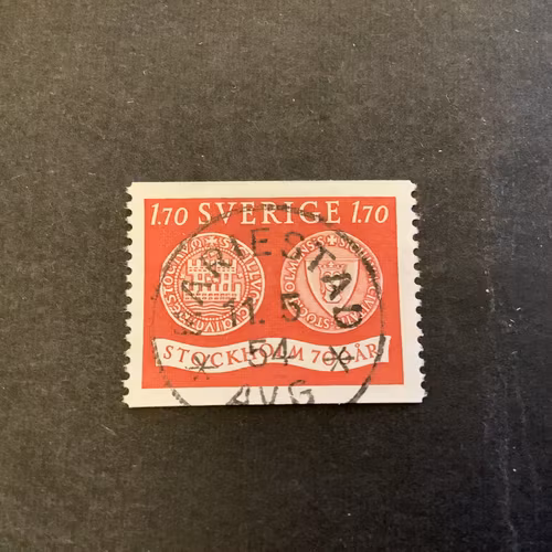 Stockholm 700 år facit nr 450 praktstämplat MARIESTAD