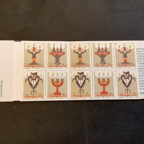 Julpost 1995 inrikes postfriskt häfte