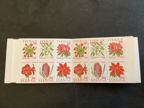 Julpost 1990 postfriskt häfte