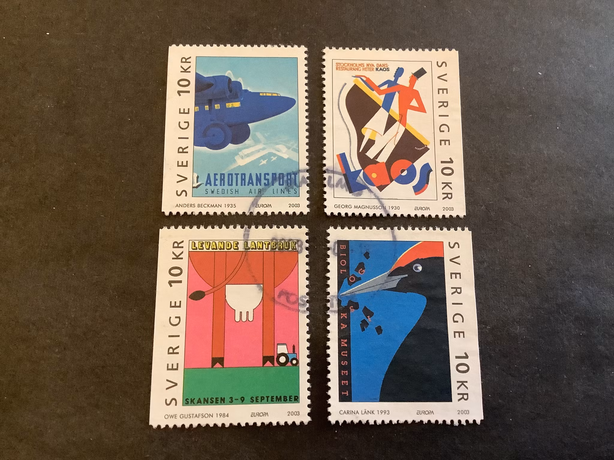 Affischkonst facit nr 2356-2359 stämplad serie