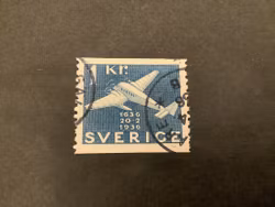 Postverket srämplat märke facit nr 257