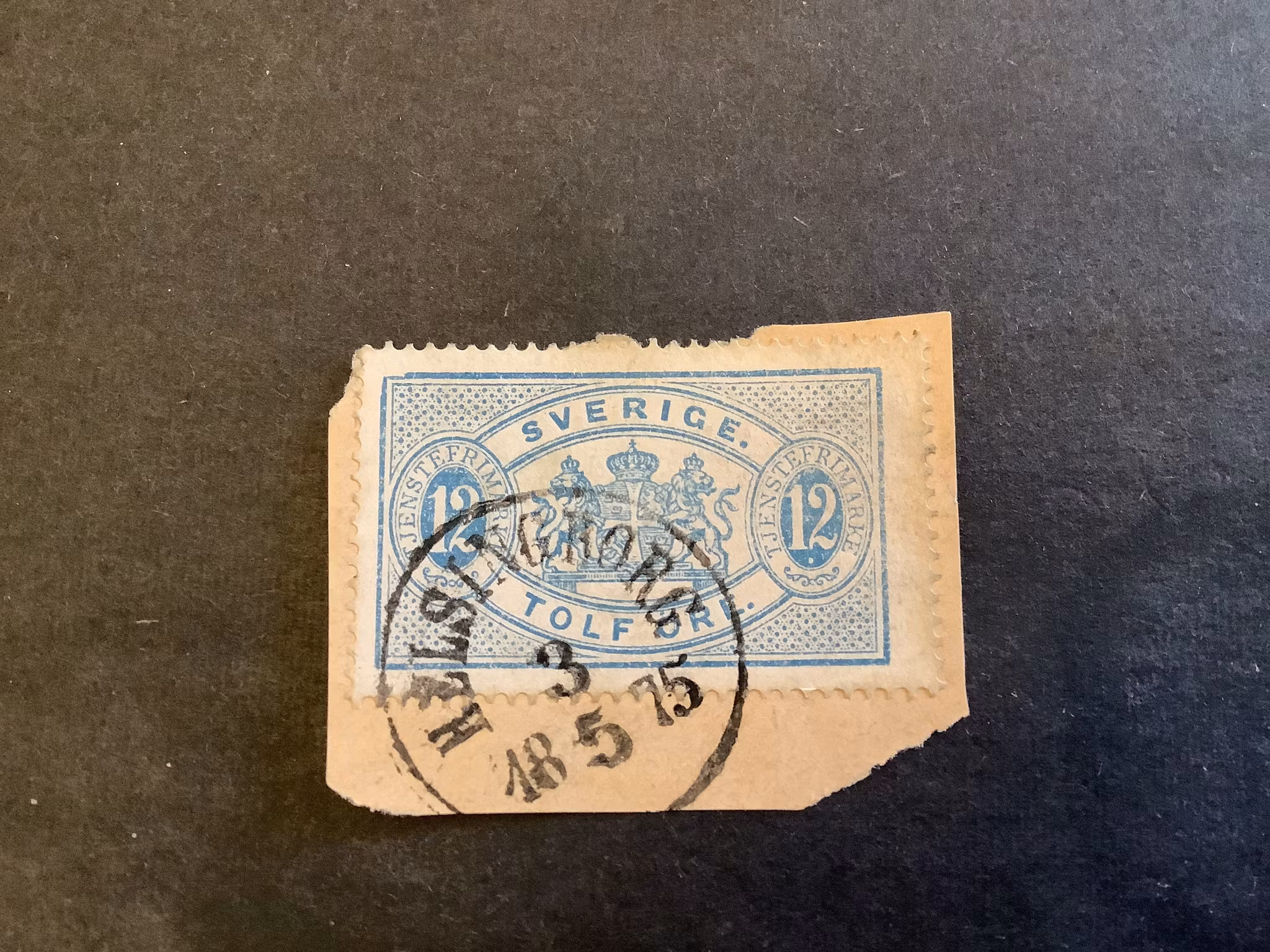 Tjänstefrimärke T 14 facit nr TJ 5 med variant V4