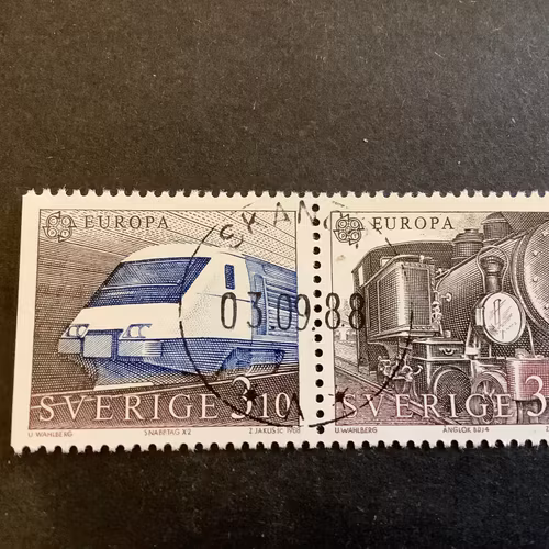 Europa XVII facit nr 1520 SX lyxstämplat par SKANÖR
