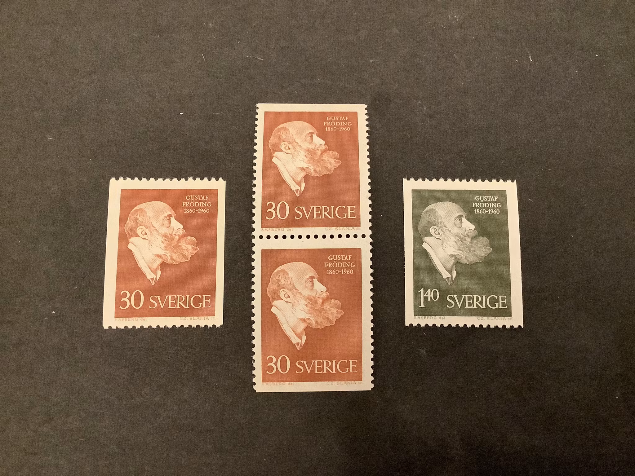 Gustaf Fröding facit nr 515-516 postfrisk serie