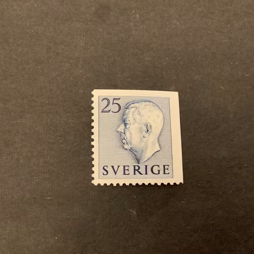 Gustaf VI Adolf typ I facit nr 406 D2 postfriskt vinkelskuret märke