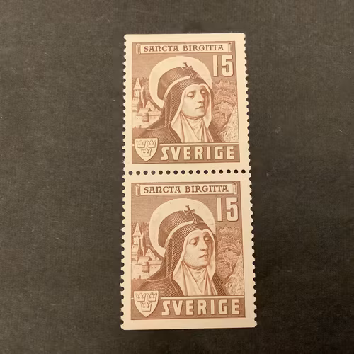 Sancta Birgitta facit nr 335 BB postfriskt par