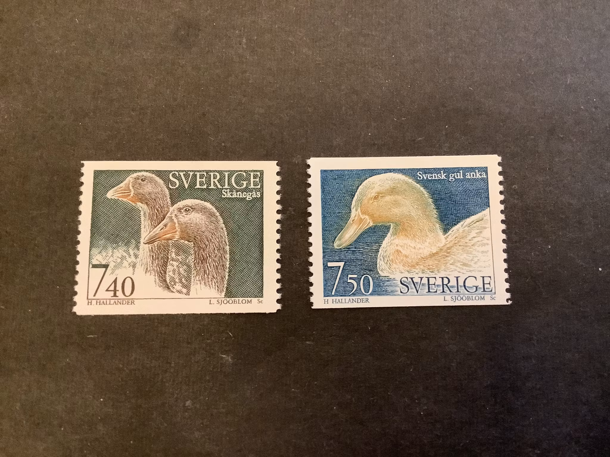 Lantdjur 3 facit nr 1898-1899 postfriska märken