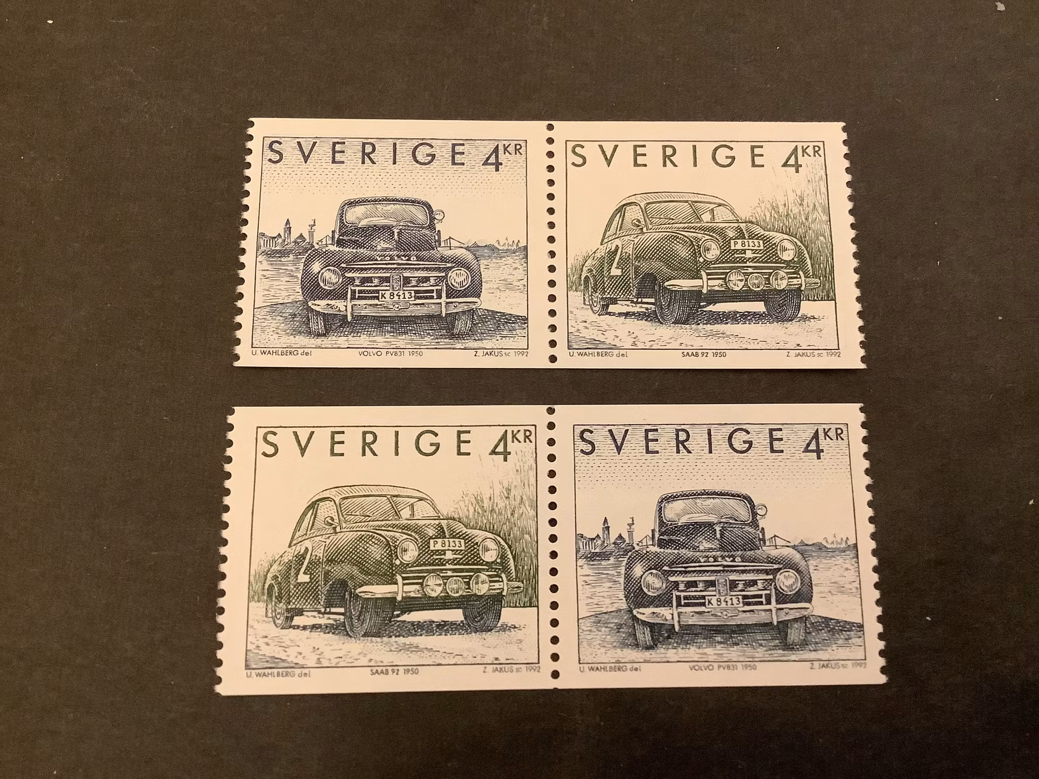 Svenska bilmodeller facit nr 1759-1760 postfriska par
