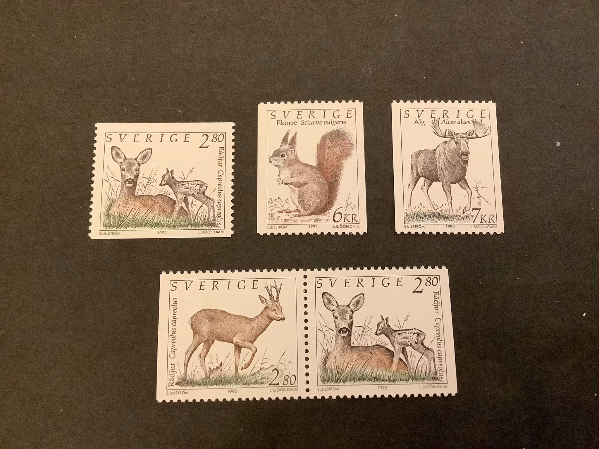 Vilda djur 1 facit nr 1717-1720 postfrisk serie