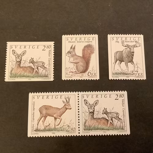 Vilda djur 1 facit nr 1717-1720 postfrisk serie