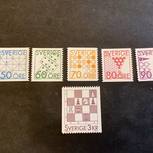 Spel 1985 facit nr 1371-1376 postfrisk serie