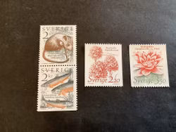 Levande natur facit nr 1340 SX 1341 och 1342 postfriska märken