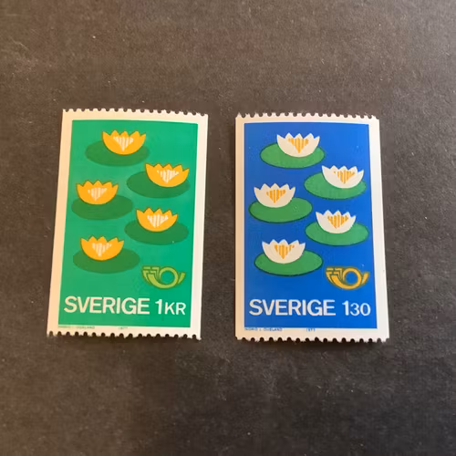 Norden IV postfrisk serie blank gummering, facit nr 989-990