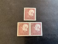 Gustaf VI Adolf typ III facit nr 437 postfrisk serie
