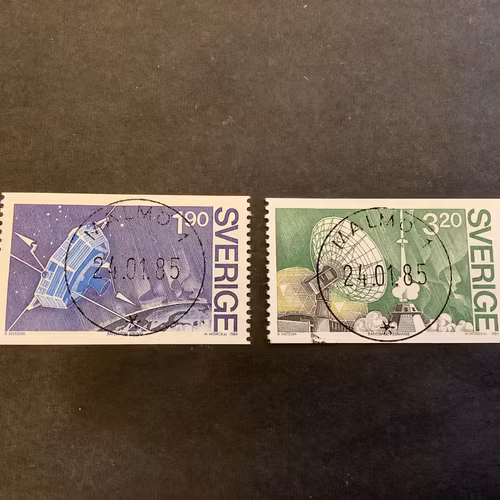 Satelitprojekt viking facit nr 1322-1323 i lyxstämplade serie  MALMÖ1
