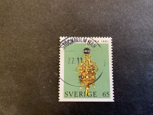 Riksregalierna facit nr 741 B2 praktstämplat STOCKHOLM BAN