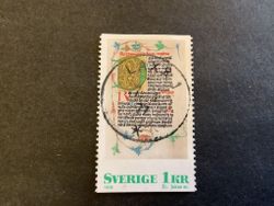 Medelrida bokmåleri facit nr 986 praktstämplat LAXÅ 1