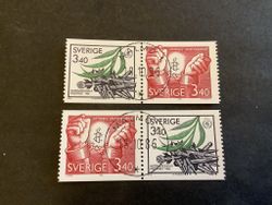 Fred och frihet facit nr 1425 SX1 och SX2 lyxstämplade par MALMÖ 1