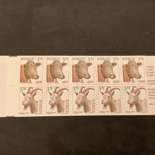 Lantdjur 2 postfriskt häfte