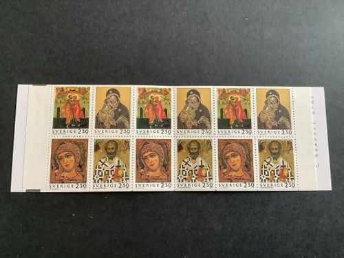 Inrikes julpost 1992 postfriskt häfte