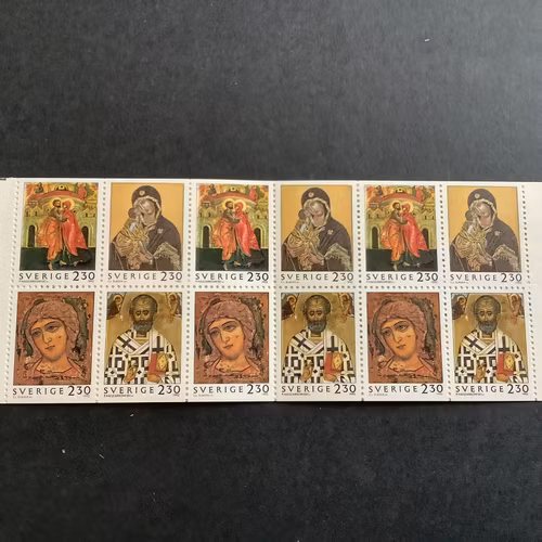 Inrikes julpost 1992 postfriskt häfte