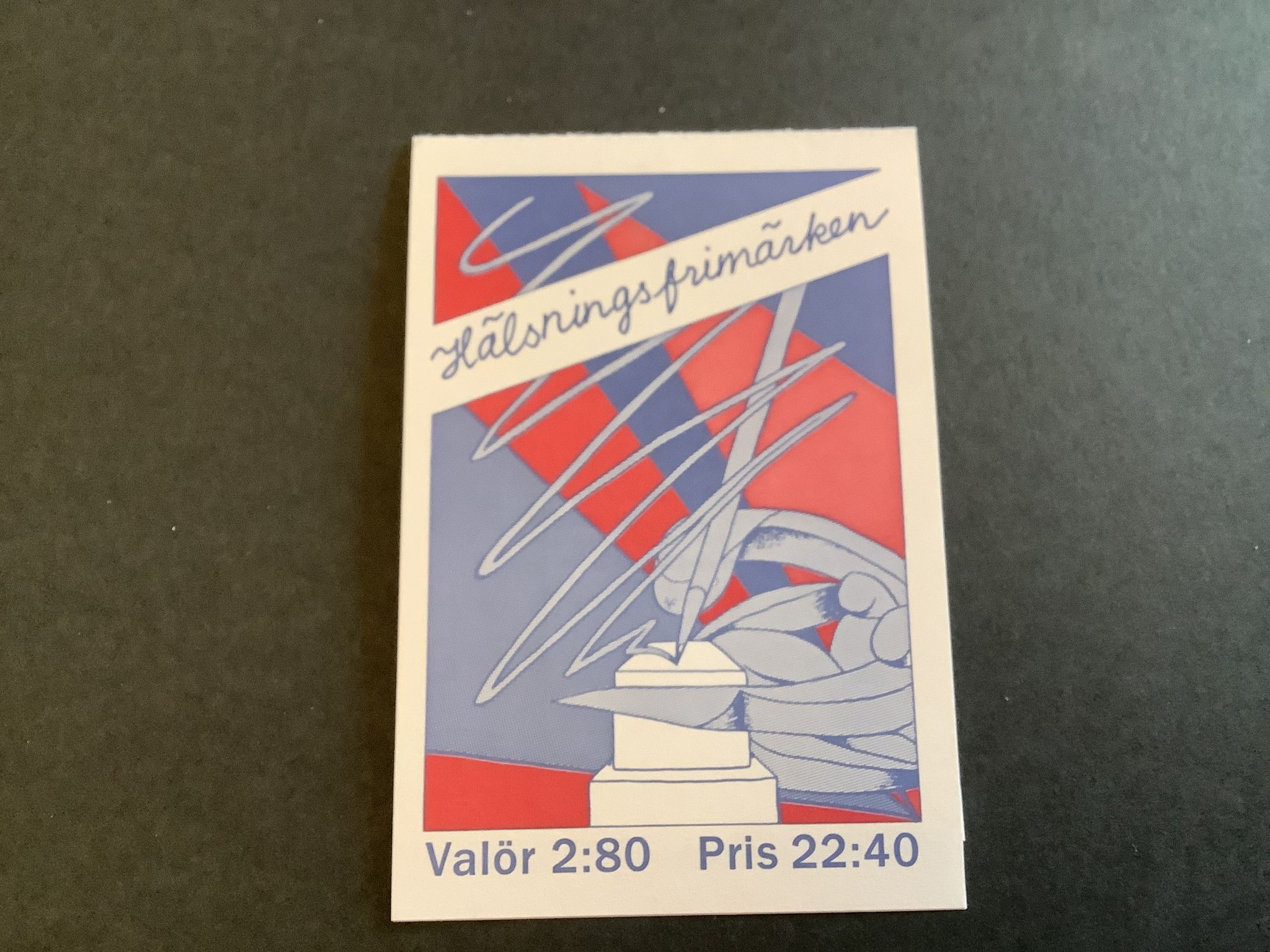 Hälsningsfrimärken I 1992 postfriskt häfte