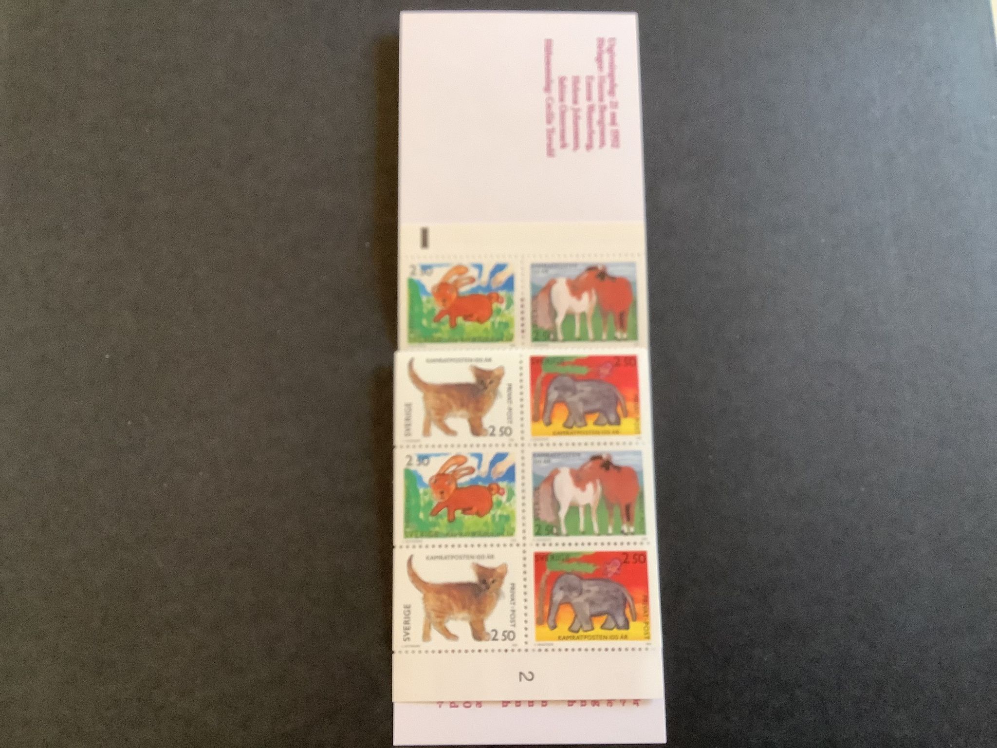 Rabattmärken XIV, kamratposten postfriskt häfte