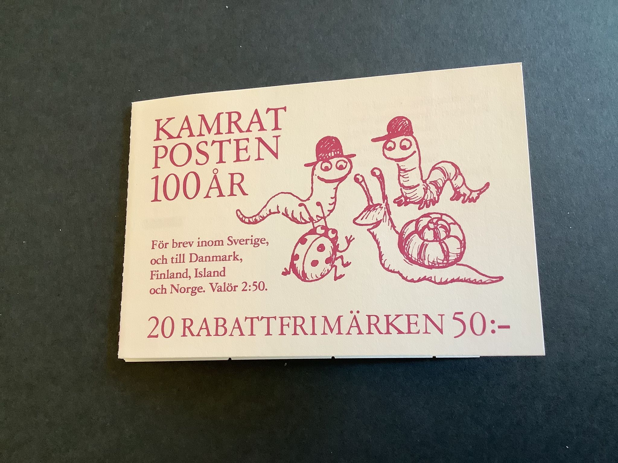 Rabattmärken XIV, kamratposten postfriskt häfte