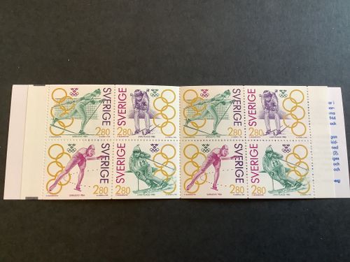 Olympiskt guld II 1992 postfriskt häfte med ryggtryck