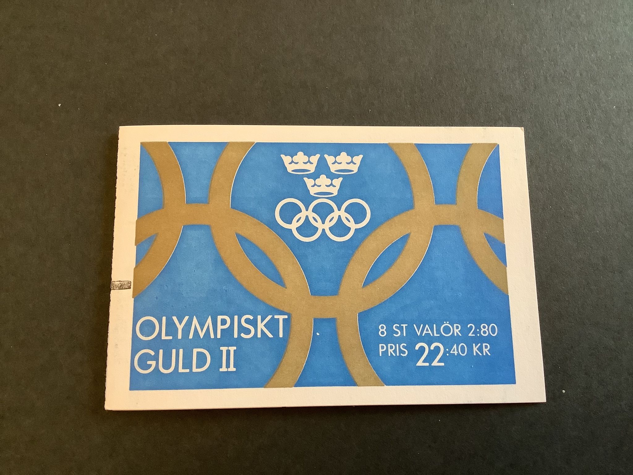 Olympiskt guld II 1992 postfriskt häfte med ryggtryck