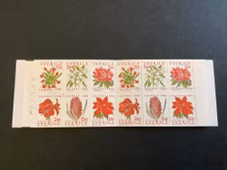 Inrikes julpost 1990 postfriskt häfte med cylindersiffra 1 och kontrollnummer