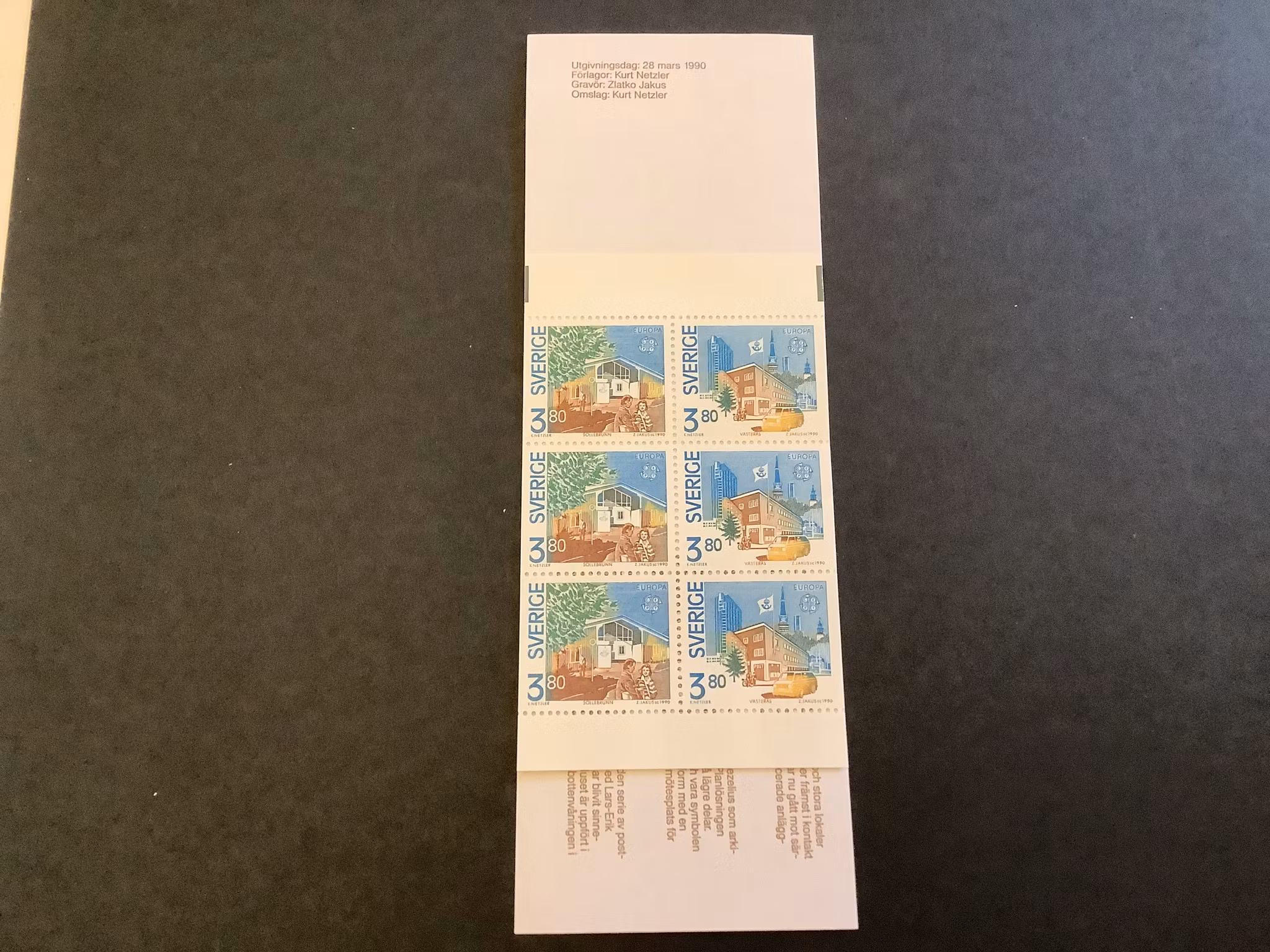 Europa XIX Postbyggnader postfriskt häfte