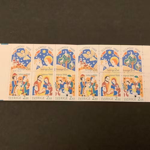 Julpost inrikes 1988 postfriskt häfte