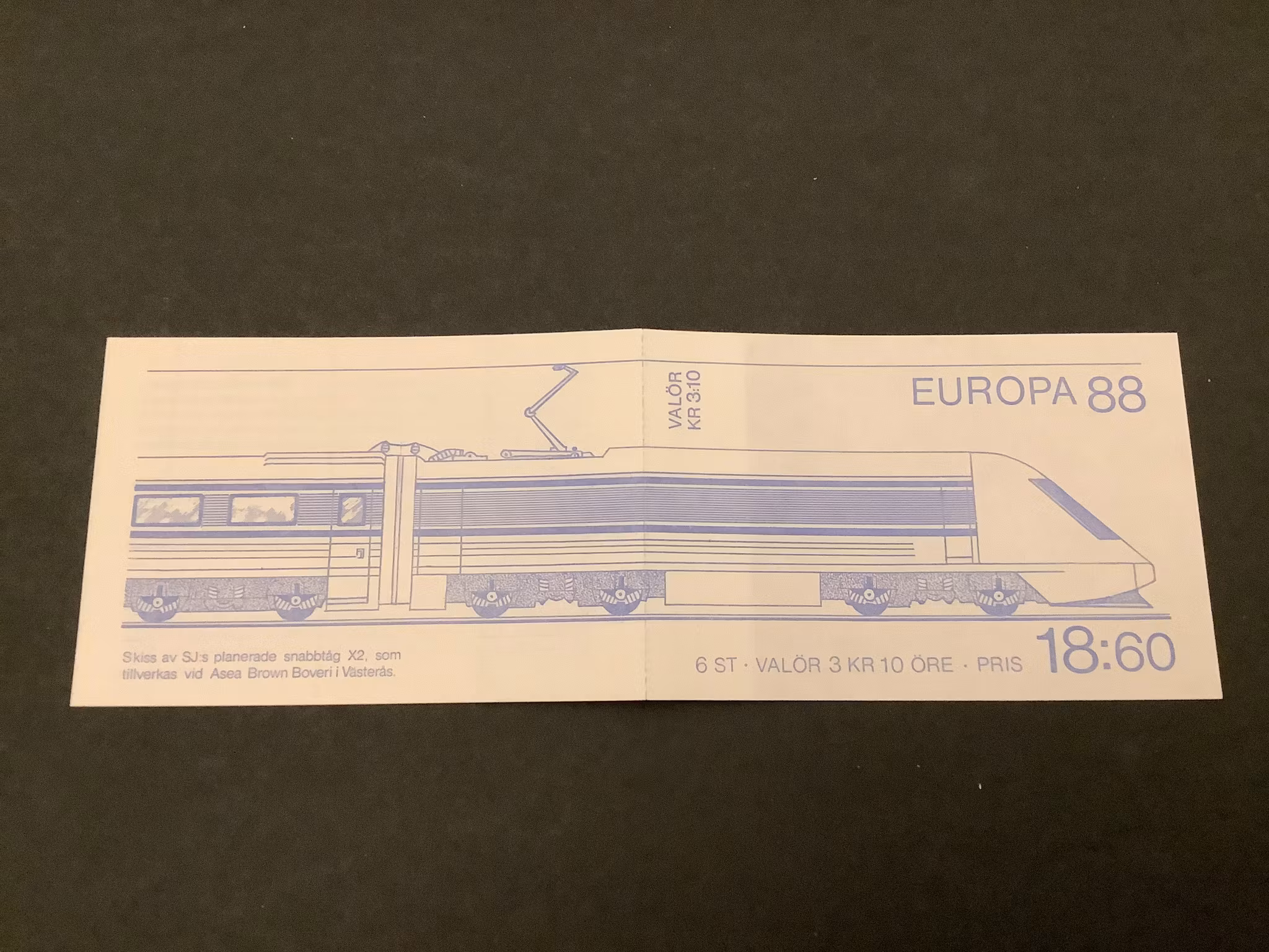 Europa XVII 1988 postfriskt häfte