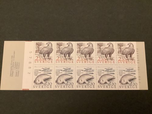 Kusthavet 1988 postfriskt häfte med kontrollnummer